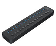 Orico 16x USB-A 3.0 z włącznikami - czarny - 1343444 - zdjęcie 3